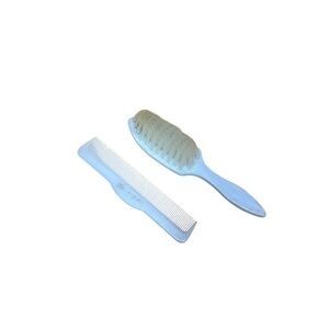 Vintage Blue Baby Hair Brush and Comb Set